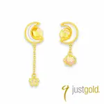 【JUST GOLD 鎮金店】HELLO KITTY薔薇月戀 黃金耳環