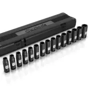 1/2" Drive Cr-Mo Deep Impact Socket Set | Professional-Grade CrMo | 6-Point M...