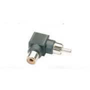 Right Angled RCA PHONO Coupler Adapter Plug Black UK