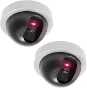 WALI Dummy Fake Security CCTV Dome Camera with Flashing Red LED Light with Secur