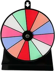 Game Prize Wheel - Non-Slip Games Spinner with Adjustable Stand, 12 Slots | Tabletop Display Wheel for, Fair, Trade Show, Giveaway, Carnival, Event Contest, Erasable Acrylic Turntable Gameboard