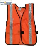 Orange Soft Mesh Safety Vest with Silver Reflective Stripes