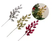 bulk 24 Xmas Metallic Leaves Tree Deco 3 Assorted 20x68cm