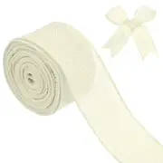 Burlap Ribbon, 2" x 10 Yards Burlap Wired Edge Ribbon [Cream]