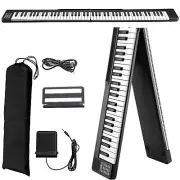 Digital Piano Keyboard 88 Key Electronic Piano Keyboard Foldable Bluetooth Piano