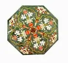 30'' green Marble Inlay Work Side Table Top Handmade Home Decorative c1