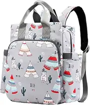 HOOTNEE 1pc Dark Grey Travel Nappy Bag Organizer for Durable with Multiple Pockets Easy Access Wipe Pocket Versatile Backpack Handbag for Moms the Go