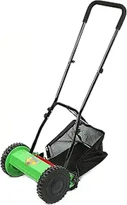 12in/14in/15in/16in Manual Lawn Reel Mower, Push Reel Lawn Mower with Detachable Grass Catcher, Adjustable Cutting Height and No Electricity, Neat Cutting, for Picking Up Leaves, Grass