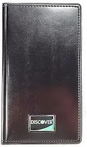 [ADnet] 10 Discover Premium Restaurant Waiter Waitress Double Panel Checkbook Presenter - Discover Logo Imprint Vinyl Leather Customer Guest Check Credit Card tip Holder
