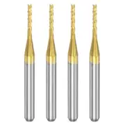 1/8" Shank 1.3mm x 8mm Titanium Coated Carbide End Mill CNC Router Bits 4pcs