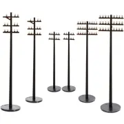 6 Pcs Telephone Miniature Pole Sand Table Scene Decorations Child
