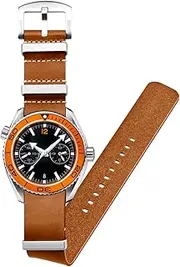 [Kai Tian] One-Piece Calf Strap Leather Watch Strap 18 mm 20 mm 22 mm 24 mm Soft Bracelet Watch Stainless Steel Loop Buckle for Men Women
