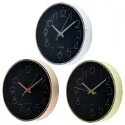 Clock Quartz 29.5 Diamater Black (Available in Silver, Gold & Rose Gold)