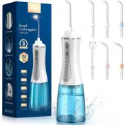 Cordless Water Dental Flosser for Teeth - Portable and Rechargeable Oral Irrigat