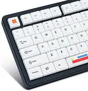 Womier White Keycaps, PBT Keycaps 60 65 75 100 Percent, Building Block Custom Keyboard Key Cap Set Dye-Sublimation for Cherry MX Mechanical Keyboard