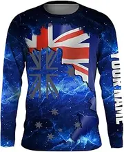 [Generic] Australian Flag Universe Patriotic Custom Fishing Shirts Jersey, Fishing Shirts Australia