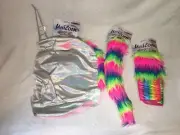 Brand New w/Tag HMS Women's 3 Piece Costume Accessories Kit For Rainbow Unicorn