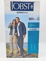 Jobst ActiveWear Knee High Compression Socks Unisex 20-30 mmHg Cool White Small