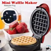Waffle Maker Iron - Heart Shape - Non-Stick 5 Belgian - 1000W Electric - GEEPAS