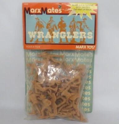 Marx 1977 - Marx Mates Wranglers Figures Pack + Cutout Saloon (SEALED) VERY RARE