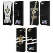 NFL NEW ORLEANS SAINTS LOGO ART LEATHER BOOK CASE FOR APPLE iPOD TOUCH MP3