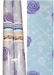 2 ROLLS Shelf Liner for Cabinets 18" X 96" Drawers PVC Liner Non-Slip Floral