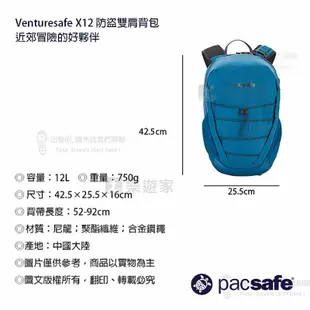 Pacsafe VENTURESAFE X12 防盜雙肩背包12L螢光綠[PF60510-LIGHT Green]