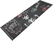 YXYZRMY Gothic Skeleton Red Rose Washable Runner Rug 2’ x 6’ Non Slip Runner Rug for Hallways Entryway Bedroom Floor Carpet Runner- Soft Thin Mat with Rubber Backing for Family Pet