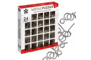 24pc Puzzle Master 3D Metal Puzzles Kids Teen STEM Educational Toy Set 8y+