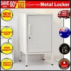 ArtissIn Metal Locker Side Table Storage Sideboard Filing Cabinet MINI White New