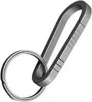 [MUCKLILY] Heavy Duty Titanium Alloy Key Holder with Belt Clip Durable Key Chain Ring for Outdoor Use Practical Design for Men and Women Easy Attach and Remove Key Holder