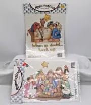 VTG 90s RAGAMUFFINS 2 IronOn Transfers AWAY IN A MANGER 4209 THREE WISE MEN 4143