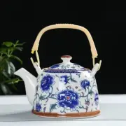 900ML China Porcelain Teapot with Strainer Net High Capacity