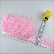 YUMAO 5-10meters Leather Pink Ostrich Feather Trims Skirt Ribbon Wide/8-10cm Feathers for Crafts Wedding Feathers Decoration 0216 (Color : Colour 21, Size : 10 Meters)