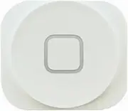 Compatible Home Button with Rubber Gasket Seal Replacement for iPhone 5, 5G & 5C (White)
