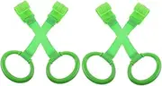 Yardwe 4pcs Pull Rings for Standing Assistance Crib Playpen Accessories Motor Skill Development Easy Attachment for Walking Support Exercise Hooks
