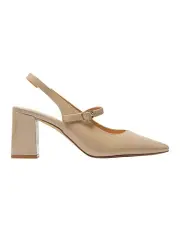 [Sandler] Kelly Heeled Shoes in Nude Patent Leather