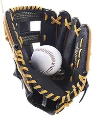 HUIJINCHAOSHI Baseball Gloves,Two Layers of Leather Baseball Gloves Gloves Gloves for Young Children, Yellow. Baseball Gloves