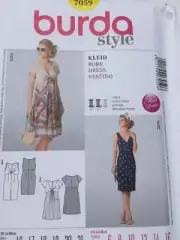 Burda Sewing Pattern 7059 Ladies Misses Fitted Dress Size 6-16 Uncut