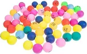 Abaodam 90pcs Plastic Draw Balls 1-90 Numbered Balls Raffle Bingo Games Juggling Mini Lucky Draw Bingo Game Fillable Prize Numbered Bulk