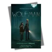 Wolf Man 2025 Werewolf Horror Movie Poster Christopher Abbott Julia Garner T506