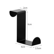 Over The Door Hooks, 8Pcs - Stainless Steel S-Shaped Double Hooks, Black