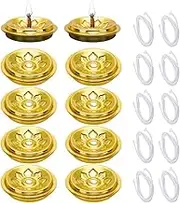 Oil Lamp Wicks, Flower Design Metal Oil Floating Wicks Disc | Desktop Decoration, Candle Making Supplies for Christmas, Mother's Day Or Valentine's Day