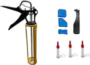 Caulking Gun 9 Inch Heavy Duty Sealant Gun 10:1 Thrust Ratio No Drip Caulk Gun Sealant Dispenser Joint Grouting Gun With 3 PCS Squeegee Matching, 1 Set
