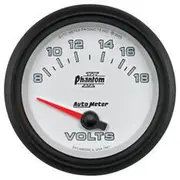 Autometer Phantom II Voltmeter Short Sweep Electric - 2 5/8 Inch, 8 - 18V, AU7891