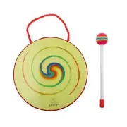 Hand Held Tambourine Drum Bell with Mallet Percussion Instrument Kids Gifts