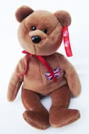 TY BEANIE BABY BRITANNIA BEAR 1997 P.E. RETIRED 5TH GEN HANG TUSH TAG INDONESIA