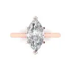 2.50 Marquise Sapphire Wedding Bridal Promise Engagement Ring 14k Rose Gold