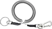 Mini Skater Coil Lanyard Retractable Plastic Safe Rope Wire for Securing Fishing Pliers, Kayak, Surfing, Boating and Wading, 1Pcs (Spiral Length:6 inch)