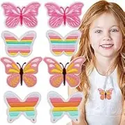 8 Pack Butterfly Iron On Patches for Adults Kids Teens Embroidered Patch for Clothes Jacket Jeans Backpack Hat (Style 1, One Size)